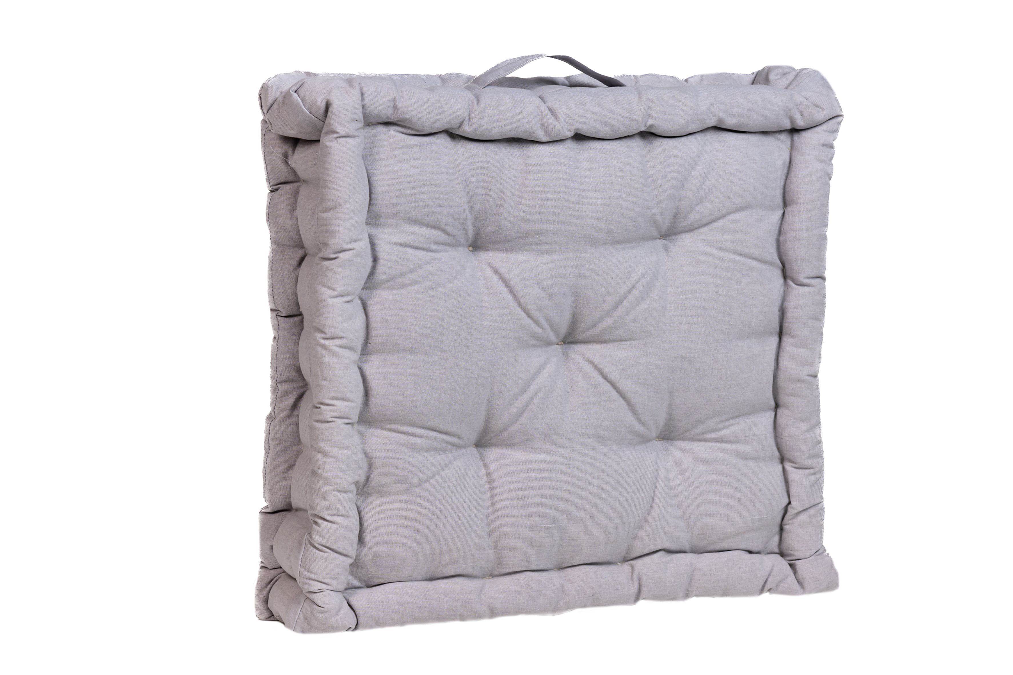 FLOOR CUSHION SOLID GREY 40X40