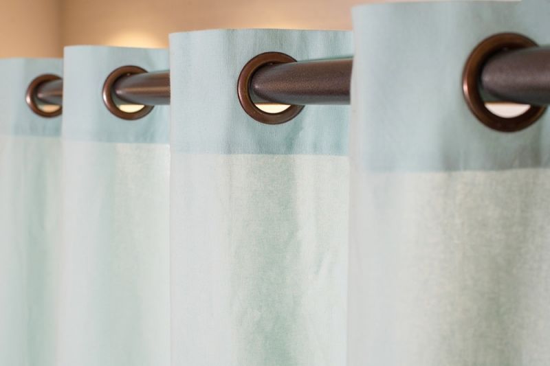 Φωτογραφία από PLAIN MINT COTTON CURTAIN 140X260 WITH EYELETS