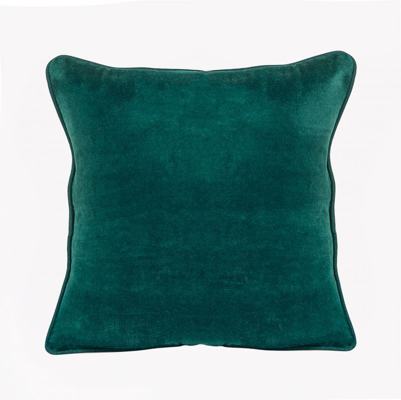 Φωτογραφία από CUSHION PETROL VELVET WITH PIPING 40X40