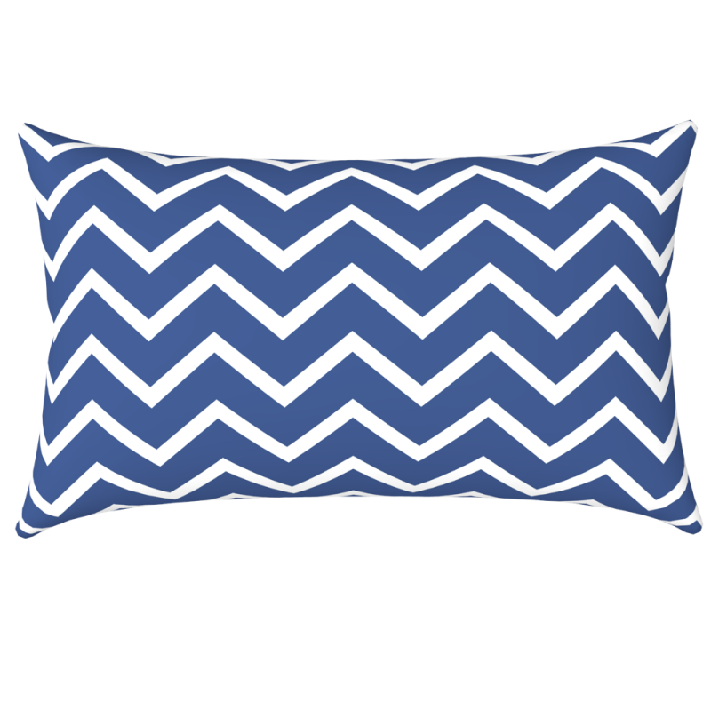 Φωτογραφία από ΑΔΙΑΒΡΟΧΟ ΜΑΞΙΛΑΡΙ CHEVRON NAVY BLUE 30X50