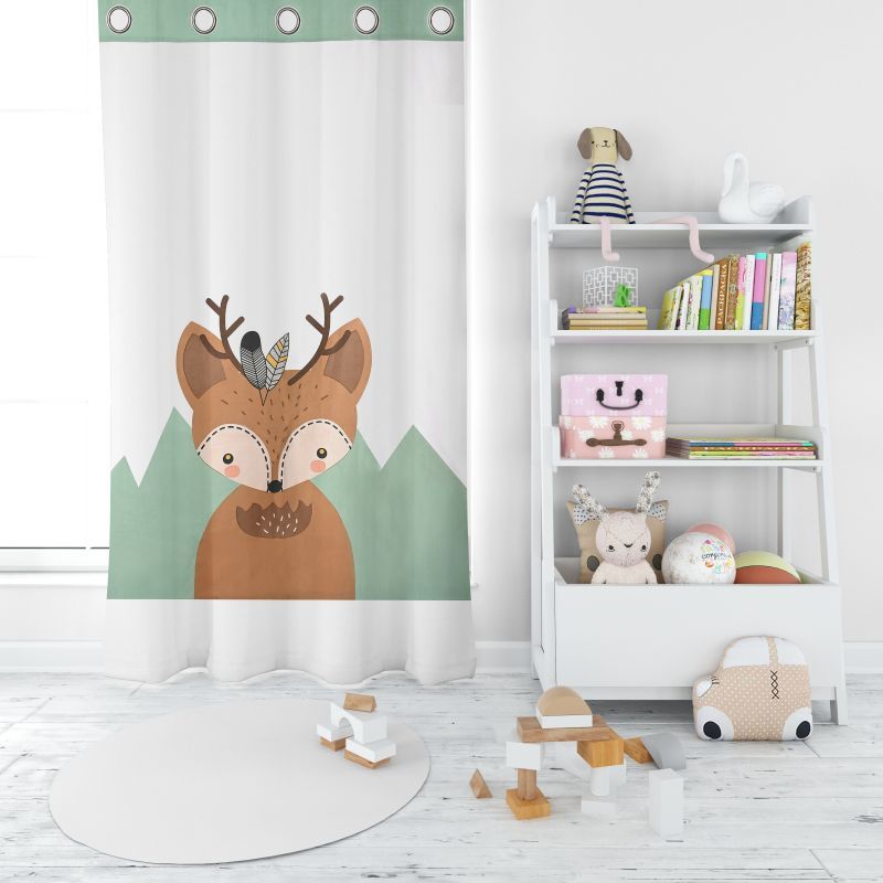 Φωτογραφία από  CHILDREN CURTAIN REINDEER  150X280 WITH EYELETS